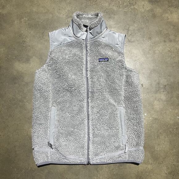 Vintage Y2k Patagonia Grey Deep Pile Sherpa Fleece Vest - Picture 1 of 3